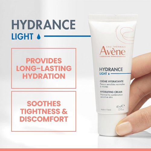 Avène Hydrance Light Hydrating Cream - Daily Face Moisturizer, Non-Comedogenic Formula