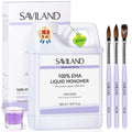 SAVILAND Advanced Monomer Acrylic Nail Liquid Kit: Pure EMA 16OZ Acrylic Liquid Low Odor Nail Monomer Liquid with 3 Pcs Acrylic Nail Brush Dappen Dish for French Nail Extension Carving DIY Home 500 ml