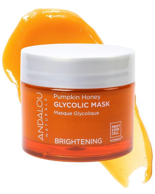 Andalou Naturals Pumpkin Honey Glycolic Mask - Exfoliating Face Mask with Glycolic Acid & Vitamin C for Radiant Glow - 1.7 fl oz