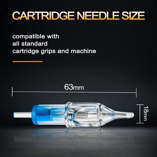 Tattoo Needles Cartridges - Yuelong 40pcs Tattoo Cartridges Needles Mixed Round Liner Shader Magnum 3RL 5RL 7RL 9RL 7RS 9RS 7RM 9RM Assorted Needles with Membrane for Tattoo Artist