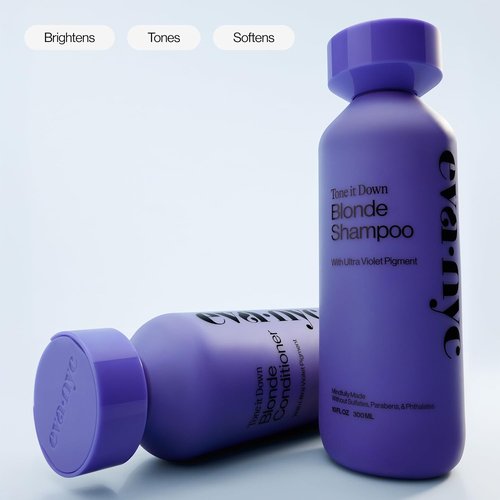Eva NYC Purple Shampoo - Gentle Anti-Brass Formula for Blonde, Gray & Lightened Hair - 10 fl oz