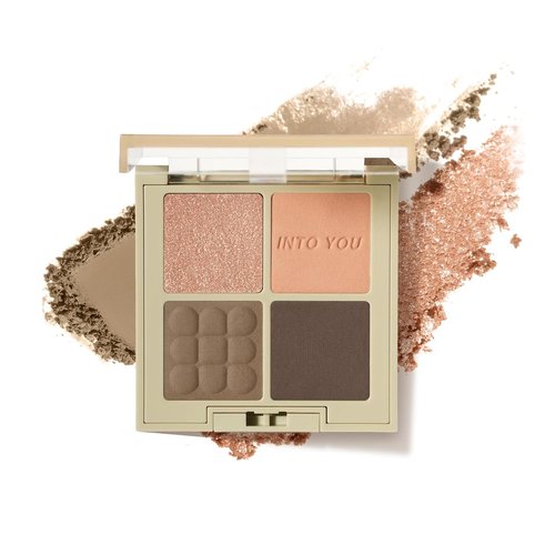 INTO YOU Nude Eyeshadow Palette - 4 Color Matte, Shimmer & Glitter | Long-Lasting Warm Neutral Shades