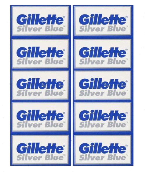 50 Silver Blue Double Edge Razor Stainless Blades Made in Russia