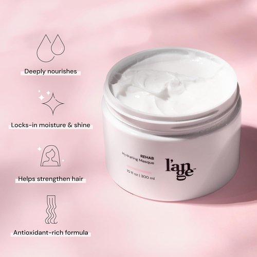 L'ANGE HAIR Rehab Hydrating Masque - Deep Conditioning Treatment for Dry, Damaged Hair | Keratin-Infused | 10 fl oz