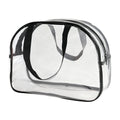 TotePrint Large Clear Butterfly Cosmetic Bag and Travel Pouch with Handle,Durable PVC Material,Zipper Design-Ideal for Makeup,Travel Essentials (Transparent+Black Handle)