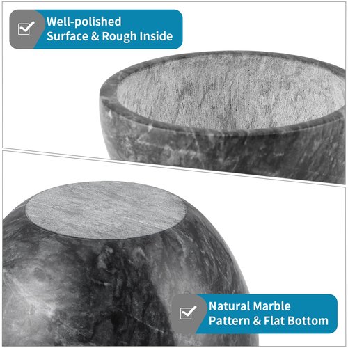 MDLUU Marble Shaving Soap Bowl, 4.7" Shaving Soap and Cream Bowl, Natural Marble Stone Bowl, Keep Lather Warm for Man's Wet Shave (Black)