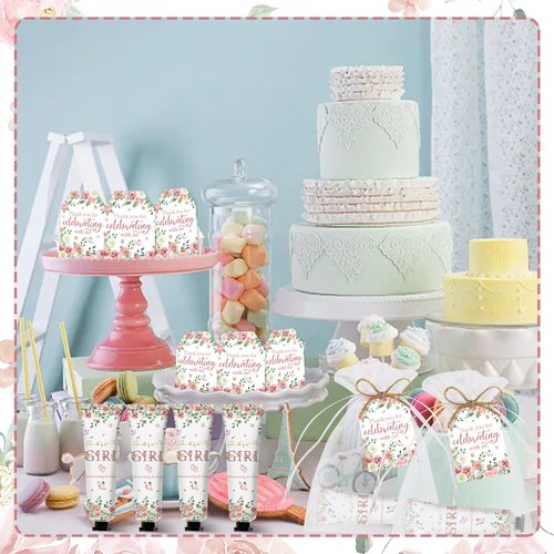 50 Sets Baby Girls Hand Cream Bulk Baby Shower Favors Gifts for Guests, Wedding Bridal Shower Hand Cream Thank You Gifts,Valentine's Party Favor Travel Size Hand Lotion Bulk(baby girls)
