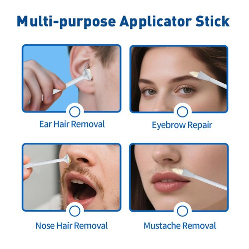 Oakeer Nose Hair Remover Kit with 30 Wax Sticks for Men and Women - 100g Nose Wax for At-Home Hair Removal