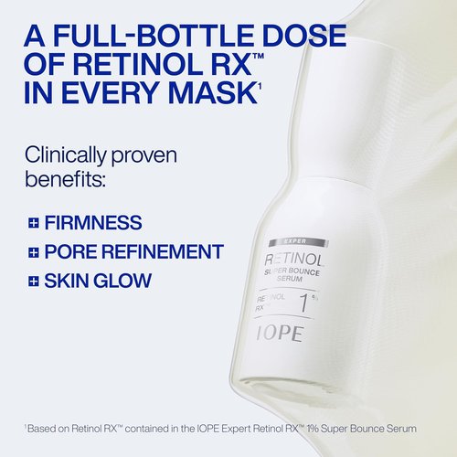 IOPE Expert Retinol Serum Gel Mask - High-Performance Hydrogel for Firming & Radiance - Intensive Anti-Aging Treatment