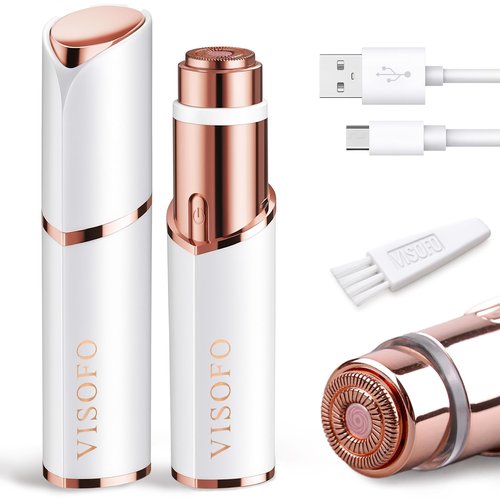 Facial Hair Removal for Women | Upper Lip Mustache Remover Device Face Shaver Woman Chin Peach Fuzz Electric Trimmer Dermaplane Female Razor Ladies Tweezers Lady Epilator Girls Gen3 by VISOFO