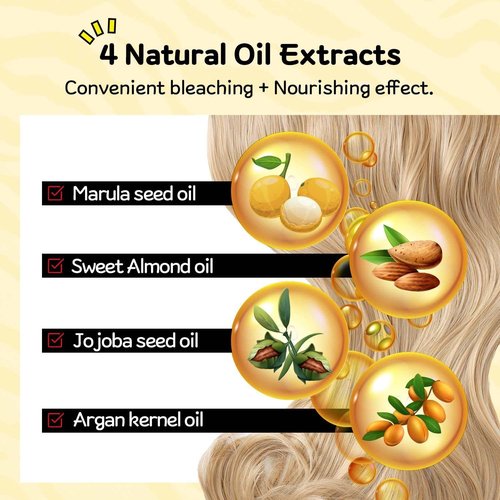 Skiennix Super Rich Cream Hair Bleach - Permanent High-Lifting Color with Marula Oil | 4.8oz