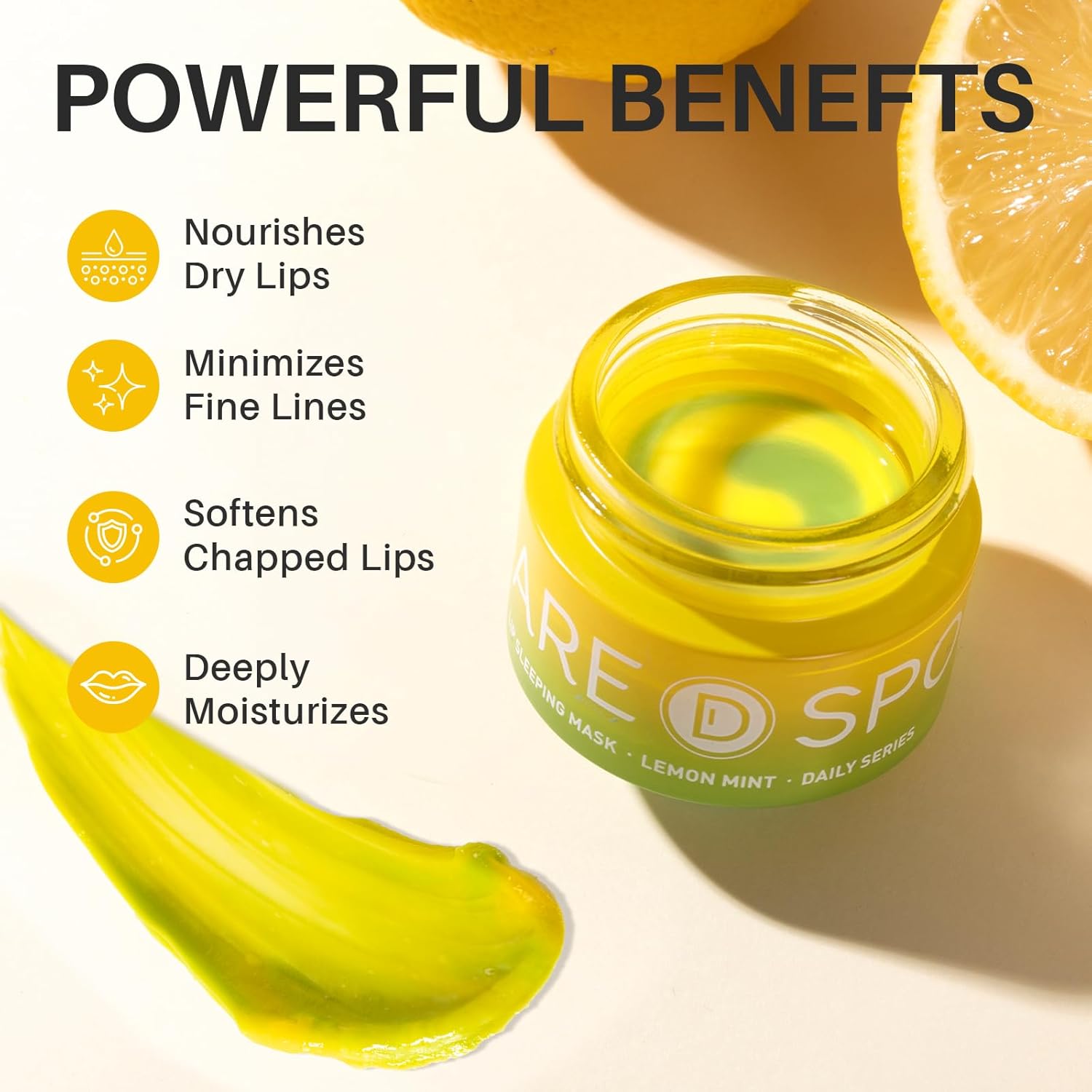 SPODARE 3-in-1 Dual-Color Lip Mask Set - Hydrating & Repairing for Dry Lips | Blueberry, Grape & Lemon, 1.26 Fl Oz