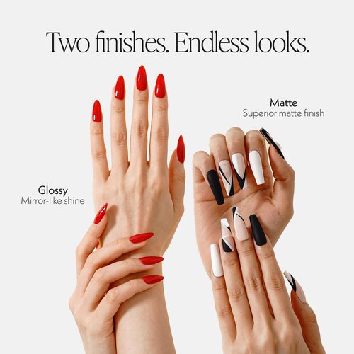 KUPA Gelfinity Base Coat & Glossy Top Coat & Matte Top Coat Trio Set, No-Wipe, Long-Lasting Soak-Off Formula, Chip-Resistant, UV/LED Gel Polish, 0.5 Fl Oz (Pack of 3)