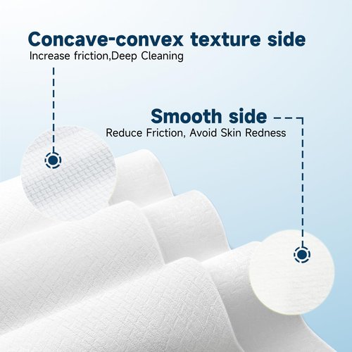 Face Towels 10x12 Inch, 50 Count Extra Thick & Soft Disposable Towels for Makeup Removal & Cleansing, Biodegradable Towels for Sensitive Skin, Travel-Friendly Facial Towelettes