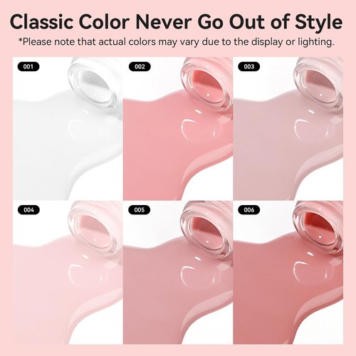 MIZHSE Quick Dry Nail Polish Set - 6 Classic Nude Colors for DIY Nail Art | Perfect Gift for Women
