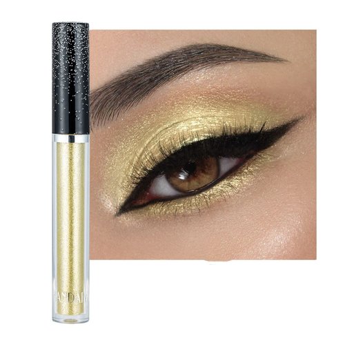 Skiennix Liquid Glitter Eyeshadow - Shimmering Gold, Long-Lasting & Quick-Drying Formula