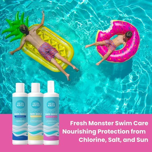 Fresh Monster Leave-In Conditioner Spray for Kids - Lightweight Hydrating Hair Serum for Chlorine & Salt Water Protection | 8.5 oz