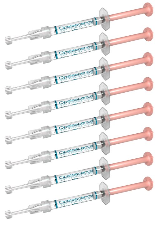 Opalescence 35% with PF Gel Syringes Teeth Whitening - (8 Syringes) Refill Kit Carbamide Peroxide. Made by Ultradent, in Melon Flavor. Tooth Whitening Refill Syringes 5404-4