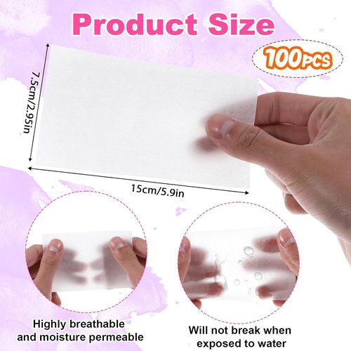 Skiennix Disposable Salon Perm Papers - High-Temperature Resistant Hair Wrapping | 100PCS, 15 x 7.5cm