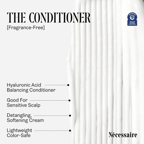 Nécessaire The Hair Duo | Fragrance-Free Shampoo and Conditioner Set - 2 Full-Size Bottles with Hyaluronic Acid & Vitamin B Complex
