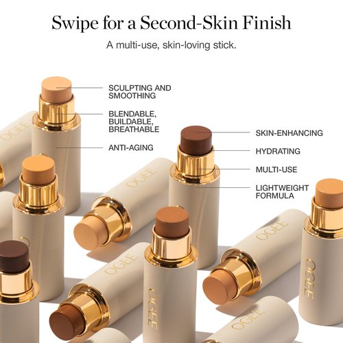 Ogee Sculpted Complexion Foundation Stick (Palmetto 2.80N - Medium Light Tan, Olive Undertones) Full Coverage Foundation Makeup - Instantly Balance & Even Complexion - 70% Organic Ingredients