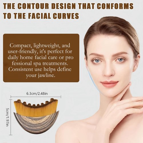 2 PCS Lymphatic Contour Face Brush, Lymphatic Drainage Massager, Ergonomic Face Beauty Tool，Designed to Fit The Skin Precisely and Relieve Fatigue for All Skin Types