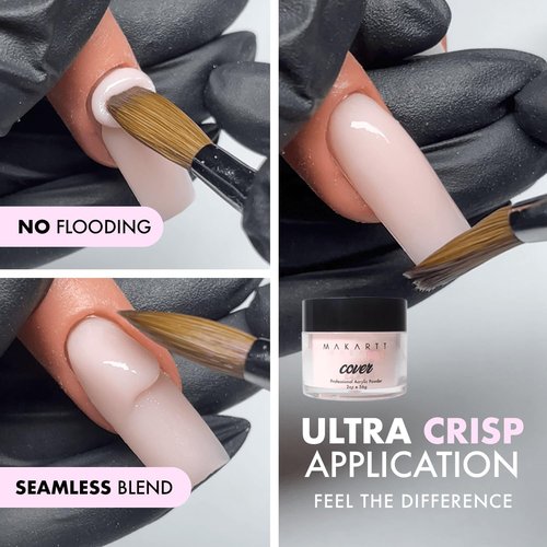 MakarttPro Acrylic Powder - 4oz Nail Cover for Extensions | Professional Quality in Cherry Mist