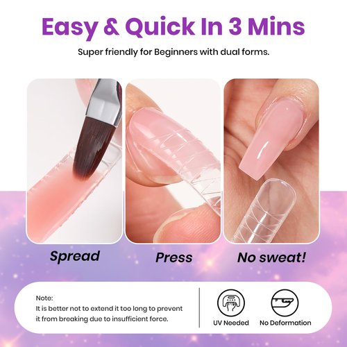 Beetles 30 Colors Poly Extension Gel Nail Kit With U V Lamp Nude Pink Glitter Poly Nail Gel Starter Kit All In One With Nail Art Accessories Manicure DIY Home Salon Gift for Women Girls