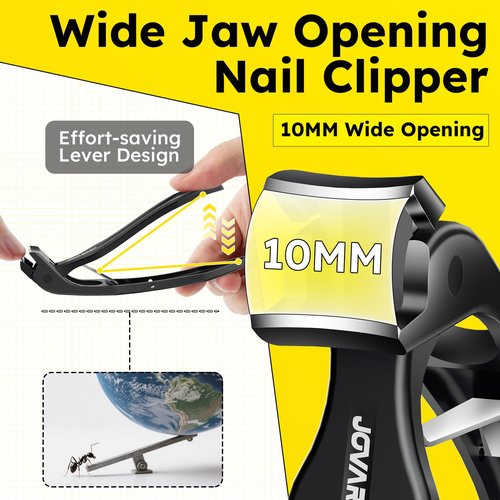 Nail Clippers for Seniors, Heavy Duty Ingrown Toenail Clippers with Long Handle，Angled Head Large Toe Nail Clippers and Slanted Nail Cutter for Thick Nail for Men Women Pregnant Elderly 6Pcs