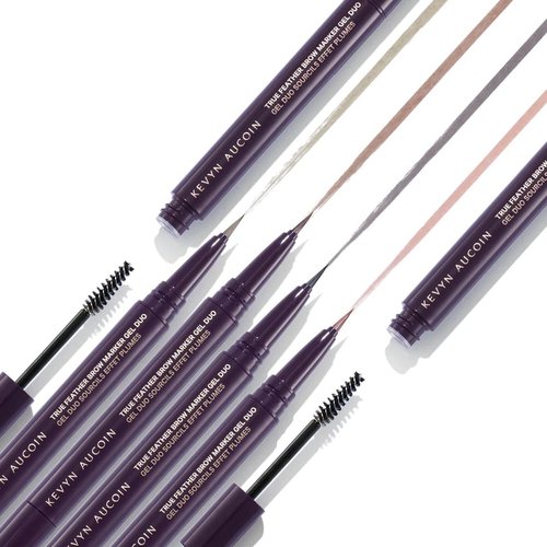 Kevyn Aucoin Women's True Feather Brow Marker Gel Duo, Dark Brunette, Grey, 1 Count (Pack of 1)