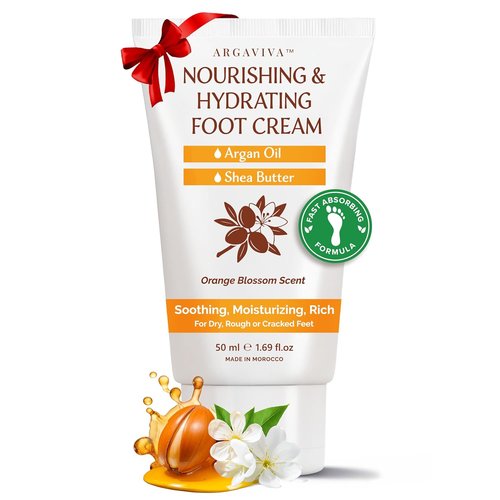 Regine Switzerland Foot Cream - Hydrating Moisturizer with Argan Oil & Shea Butter for Dry Cracked Heels | Fast-Absorbing, Non-Sticky Care