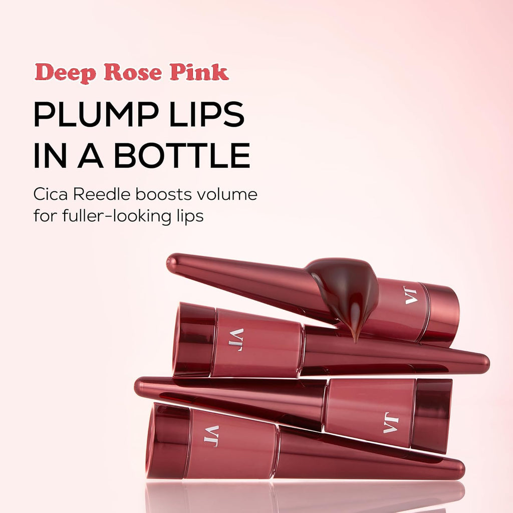 VT COSMETICS Reedle Shot Lip Plumper - Hydrating Rose Berry Lip Gloss with Jojoba Oil & Hyaluronic Acid | 0.15 oz.