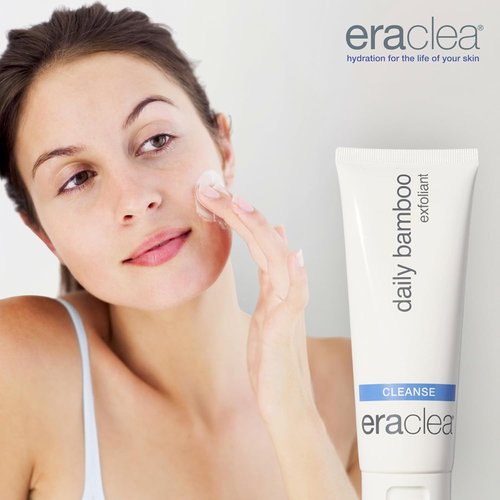 Eraclea Daily Bamboo Exfoliant Face Wash - Gentle Hyaluronic Acid Cleanser for All Skin Types (4 fl oz)