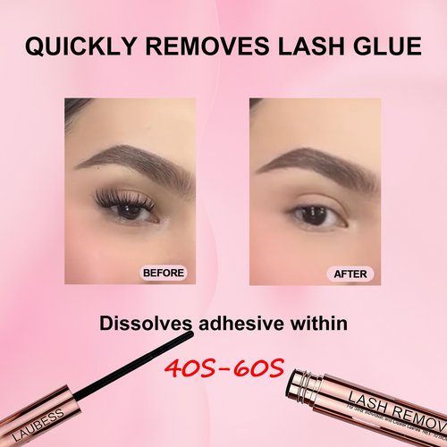 Lash Remover for Lash Extensions 10ML LAUBESS Lash Glue Remover Lash Bond and Seal Remover Lash Extension Remover Lash Cluster Remover Eyelash Remover for Lash Clusters