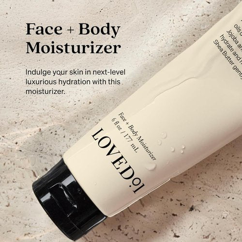 Loved01 Face & Body Moisturizer, John Legend Skincare, Fragrance-Free, Daily Hydrating Cream, Deeply-Moisturizing & Non-Greasy Formula with Shea Butter, Unscented, 1-Pack, 6 oz