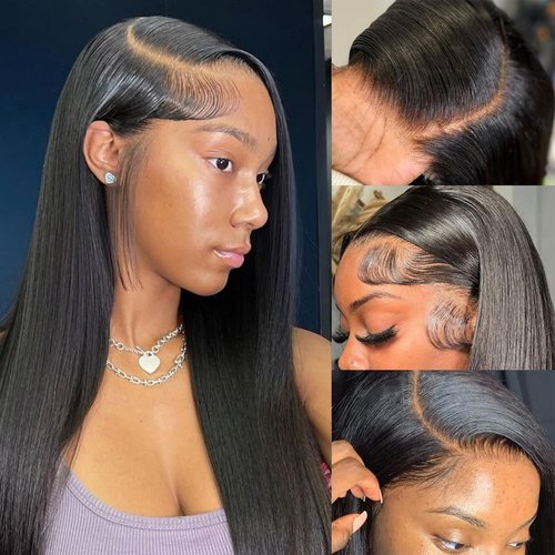 CindiRiver 2x6 HD Lace Closure Straight Human Hair, Invisible Virgin Real Swiss HD Lace, Natural Hairline, Skinlike Lace Frontal Closure Only