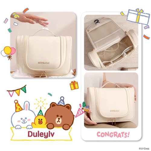 Duleylv Travel Hanging Toiletry Bag for Women Makeup Organizer with Handle Waterproof Travel Size Toiletries Large Makeup Bag for Travel Essentials Black