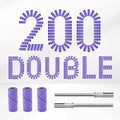 Small Sanding Bands Nail Drill Bits, Corfulra 200PCS Sanding Bands for Nail Drill with 2 3.1mm Mandrel bits, 240 Extra Fine Grit Nail File for Acrylic Nails Gel Manicures and Pedicure, Purple