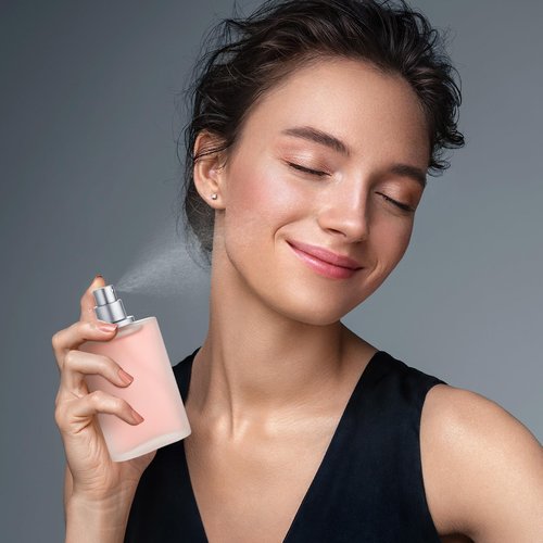 Tessco for you 12 Pcs 50/100ml Frosted Glass Bottle Perfume Atomizer Refillable Spray Empty Perfume Dispenser Fine Mist Atomizer Cosmetic Container for Travel Men Women (1.7 Ounces,Silver Gray)
