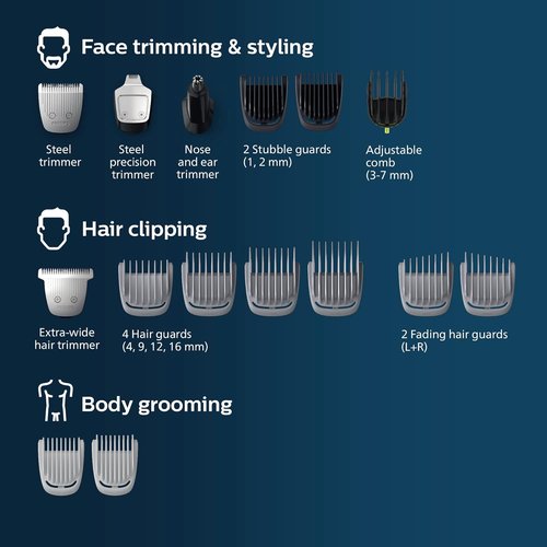 Philips Norelco Multigroom 5000 Series - All-in-One Trimmer & Hair Clipper | 18-Piece Men's Grooming Kit