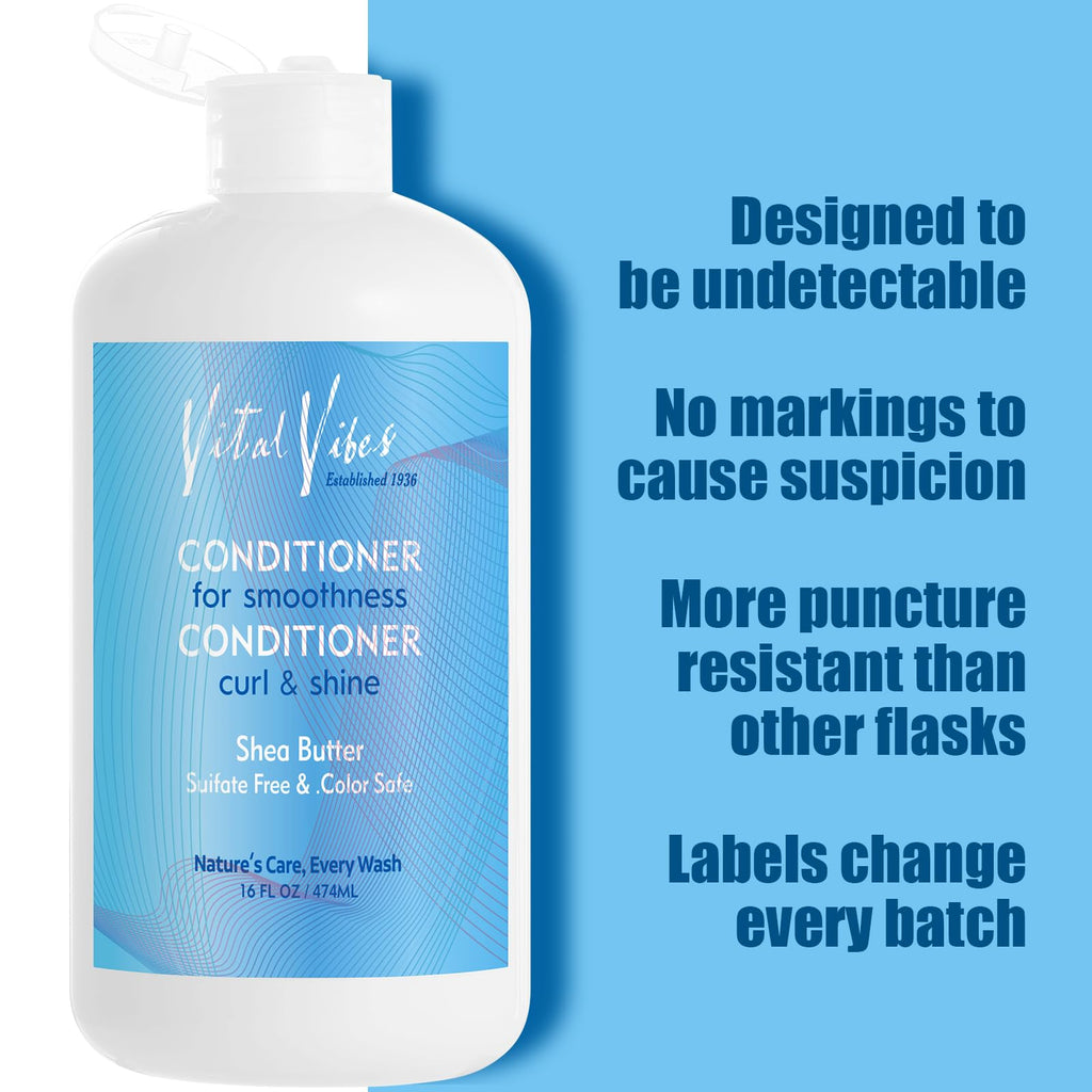 VORIGY Leak-Proof Cruise Bottle Plastic Container - Fake Shampoo Bottle for Cruise Ships | Discreet Beverage Flasks for Cruises, Concerts, Beach - (1 pack/Blue)