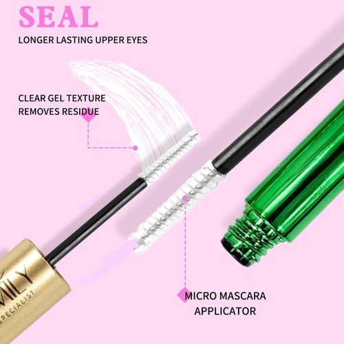 Lash Cluster Glue, Lash Bond and Seal for Eyelash Clusters, 5ml+5ml Bond and Seal, Waterproof, 2-in-1 Home Use, Strong Hold for 72H