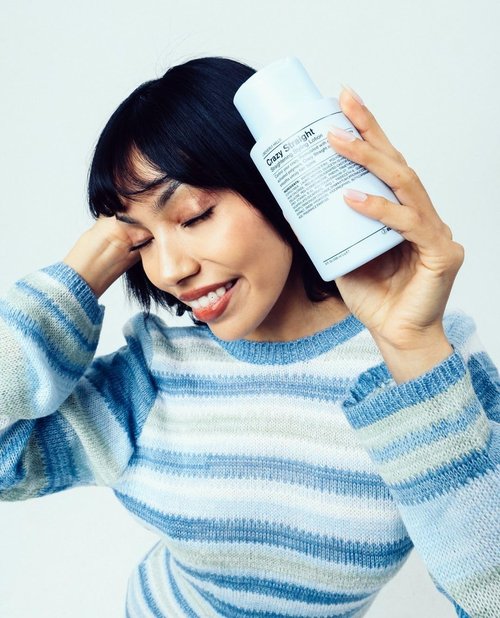 J Beverly Hills Blue Crazy Straight Styling Lotion - Frizz Control with Vitamin B5, 8 Oz