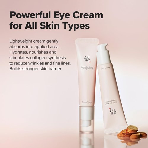 Beauty of Joseon Revive Eye Serum - Retinal Niacinamide & Peptide for Dark Circles | 30ml, 2-Pack