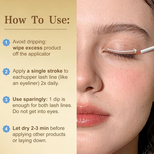 Skiennix Lash Serum - Peptide Infused Formula for Rapid Eyelash Growth | 3 mL for Sensitive Eyes