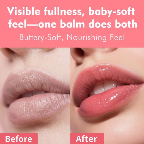 KIMUSE 6 Pcs Tinted Lip Butter Hydration Balm Set, 6 Flavored Shades Hydrating Plumping Gloss with Hyaluronic Acid & Vitamin E, Sheer Tint, Non-Sticky | Vegan Lip Care Makeup for Dry Lips & Daily