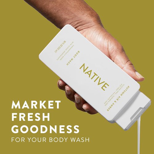 Native Body Wash - Naturally Derived Ingredients - Autumn Air & Amber - Sulfate & Paraben Free - 18 oz (2-Pack)