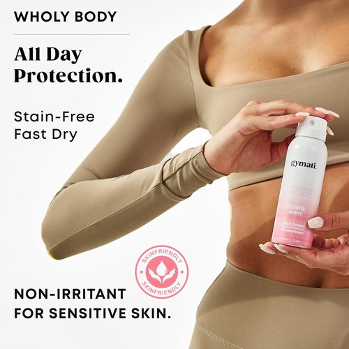 Gymati Natural Deodorant Body Spray - Aluminum-Free, Plant-Based Aloe & Zinc Formula, Long-Lasting Women's Scent