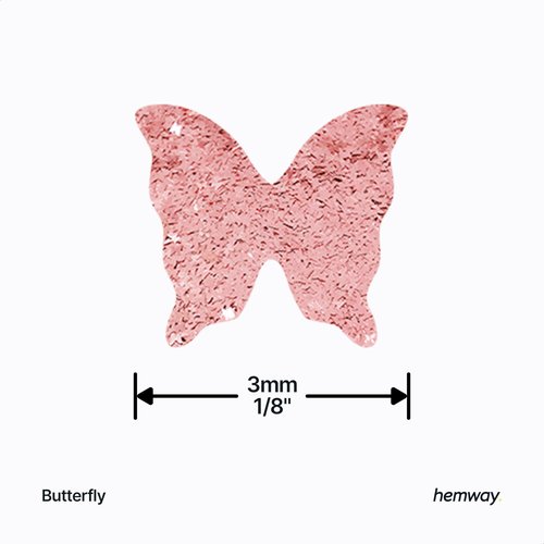 Hemway Ultra Sparkle Glitter Butterfly Shape 50g Rose Gold | Shaped Glitter for Arts & Crafts, Card Making, Crafting, Sparkle Decoration