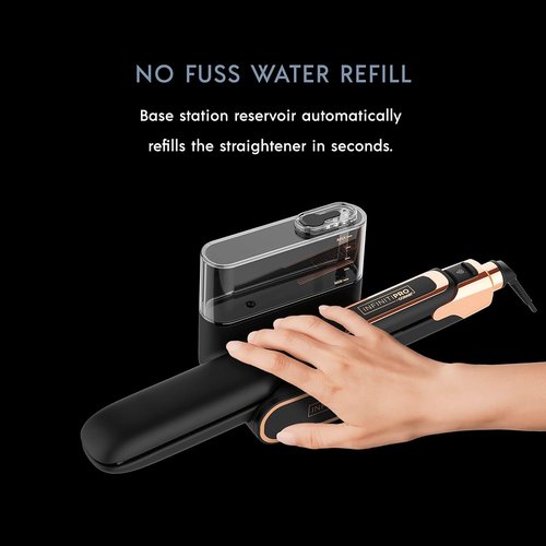 INFINITIPRO by CONAIR Steam Therapy Flat Iron - 1.5-Inch Hair Straightener for Smooth, Frizz-Free Styles